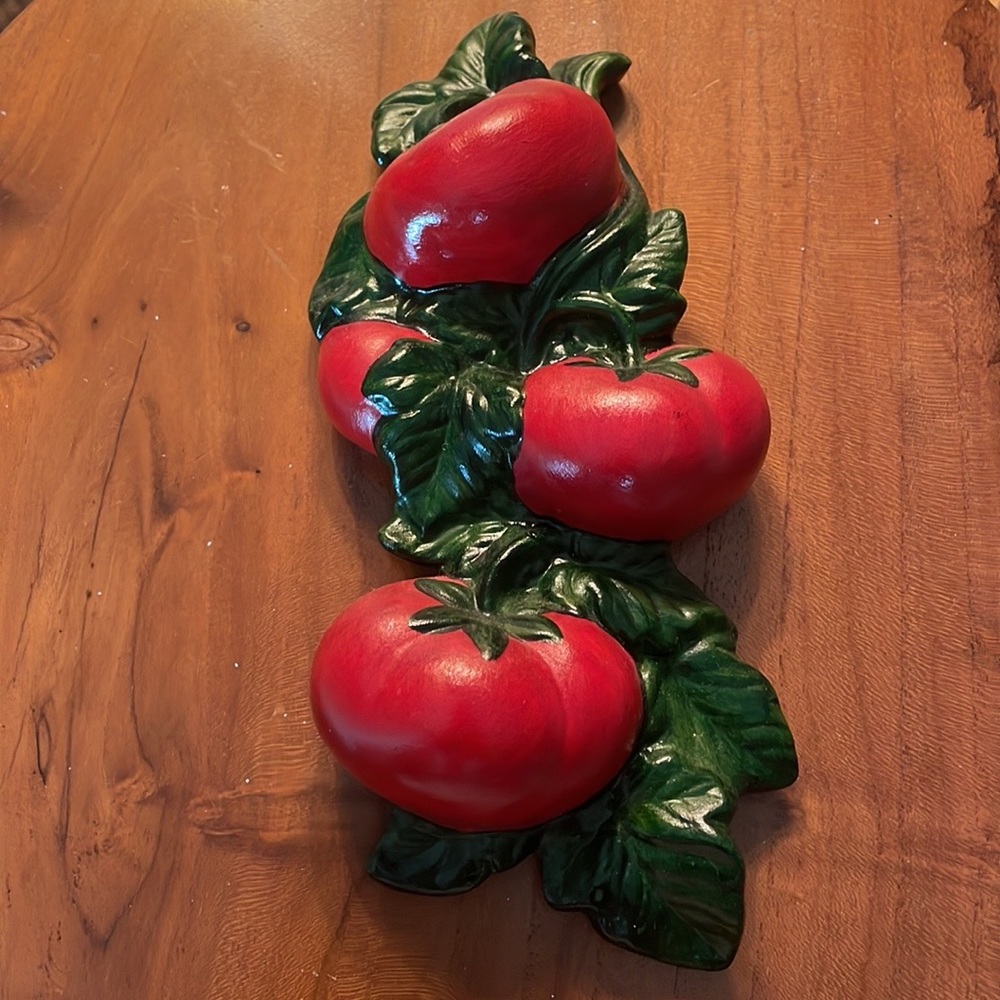 Vintage Chalkware Tomatoes on the Vine
